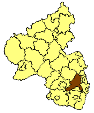 Landkreis Bad Dürkheims läge i Rheinland-Pfalz