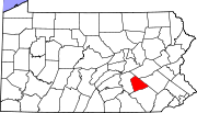 Fil:Map of Pennsylvania highlighting Lebanon County.svg