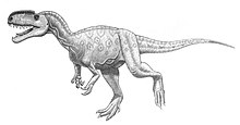 Hur Monolophosaurus kan ha sett ut.