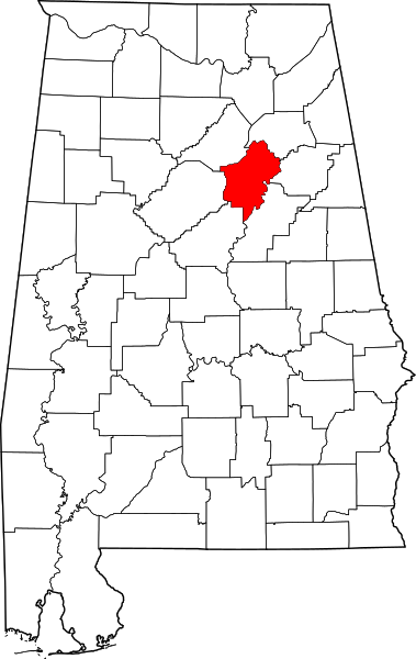 Fil:Map of Alabama highlighting Saint Clair County.svg