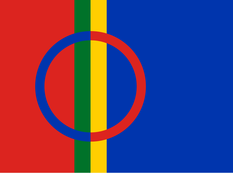 Samerna firar sin "nationaldag" idag: Sápmis flagga.