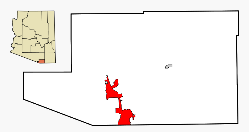 Fil:Santa Cruz County Incorporated and Unincorporated areas Nogales highlighted.svg
