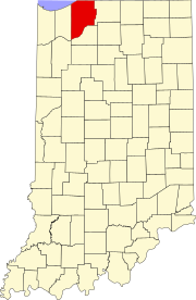 Map of Indiana highlighting LaPorte County.svg