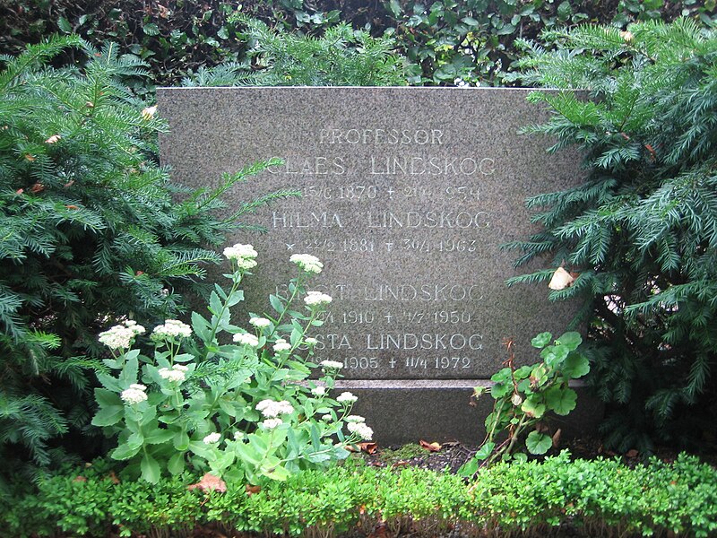 Fil:Grave of professor claes lindskog lund sweden 2008.JPG