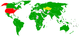 Grönt: Länder som ratificerat Kyotoavtalet