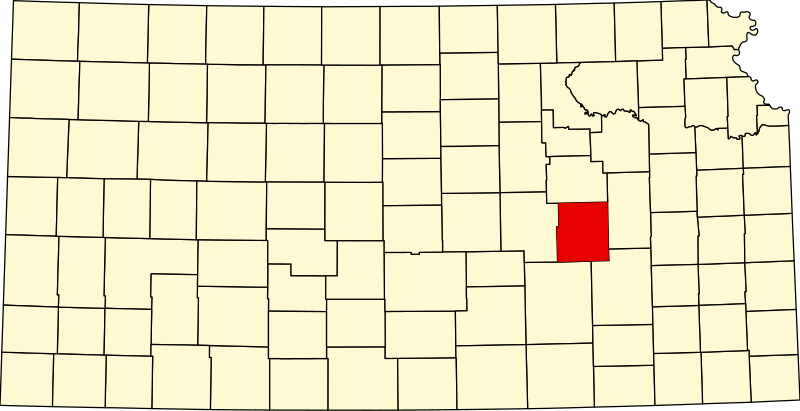 Fil:Map of Kansas highlighting Chase County.svg
