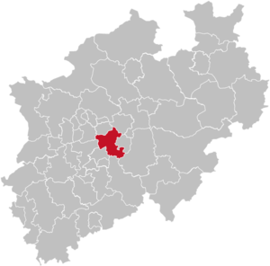 Ennepe-Ruhr-Kreis läge i Nordrhein-Westfalen