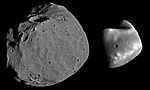 Phobos och Deimos, jämförelse