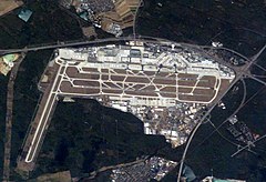Satelitbild över flygplatsen