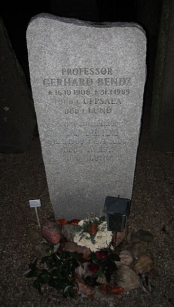 Fil:Grave of swedish professor gerhard bendz lund sweden.jpg