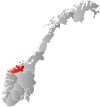 Møre og Romsdal fylkes läge i Norge
