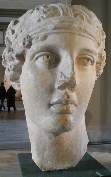 Fil:Head of Sappho Smyrna Istanbul Museum Hellenistic period.JPG