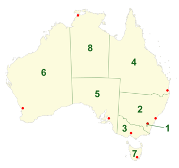 Australiens delstater och territorier.