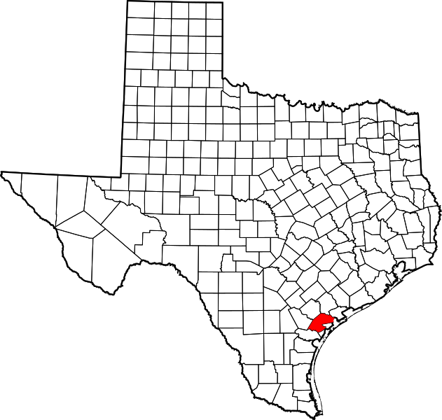 Fil:Map of Texas highlighting Refugio County.svg