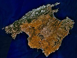 Satelitbild över Mallorca.