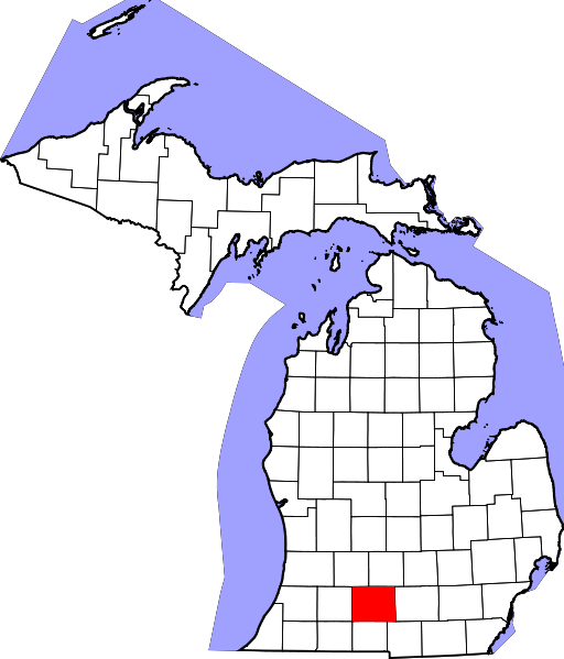 Fil:Map of Michigan highlighting Calhoun County.svg