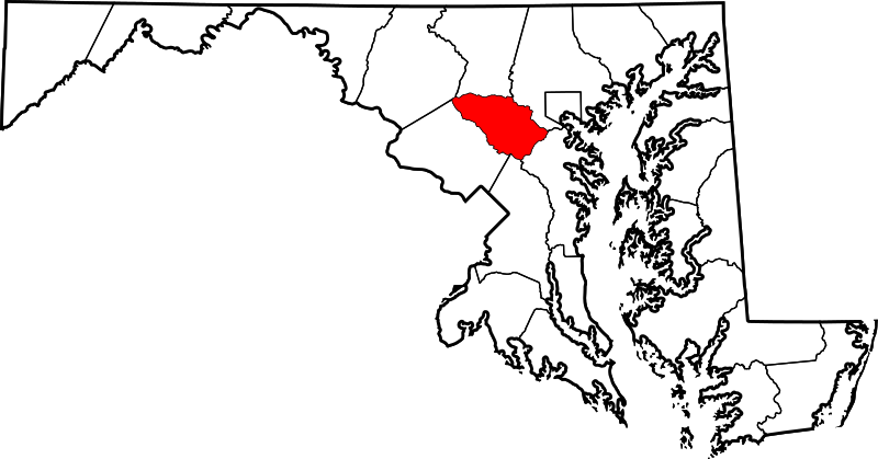 Fil:Map of Maryland highlighting Howard County.svg