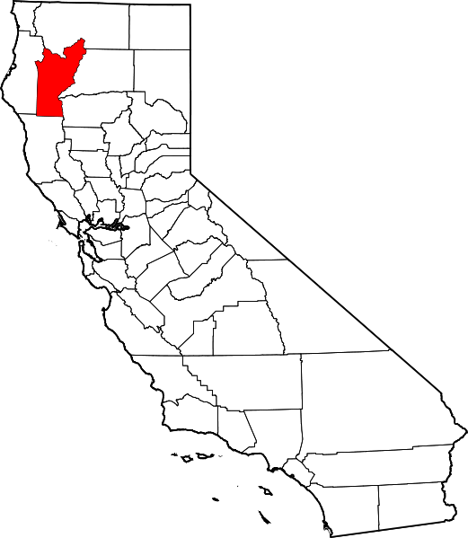 Fil:Map of California highlighting Trinity County.svg