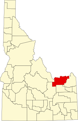 Map of Idaho highlighting Clark County.svg