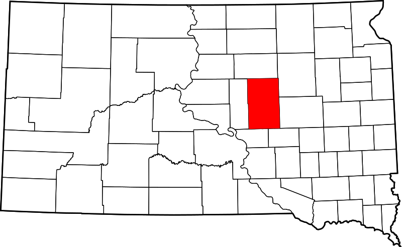 Fil:Map of South Dakota highlighting Hand County.svg