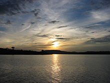 Solnedgång över Victoriasjön.