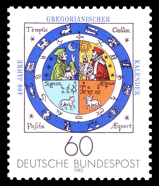 Fil:DBP - 400 Jahre Gregorianischer Kalender - 60 Pfennig - 1982.jpg