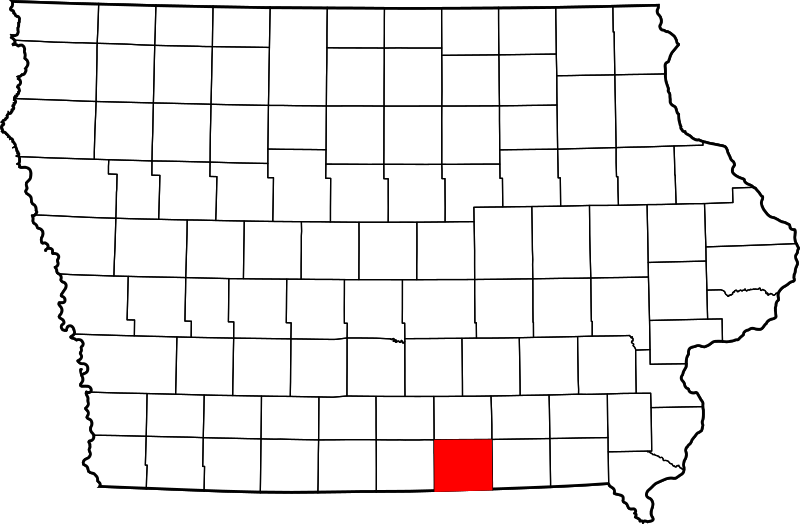 Fil:Map of Iowa highlighting Appanoose County.svg