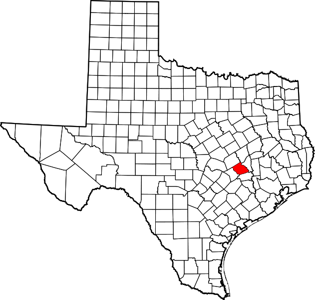 Fil:Map of Texas highlighting Burleson County.svg