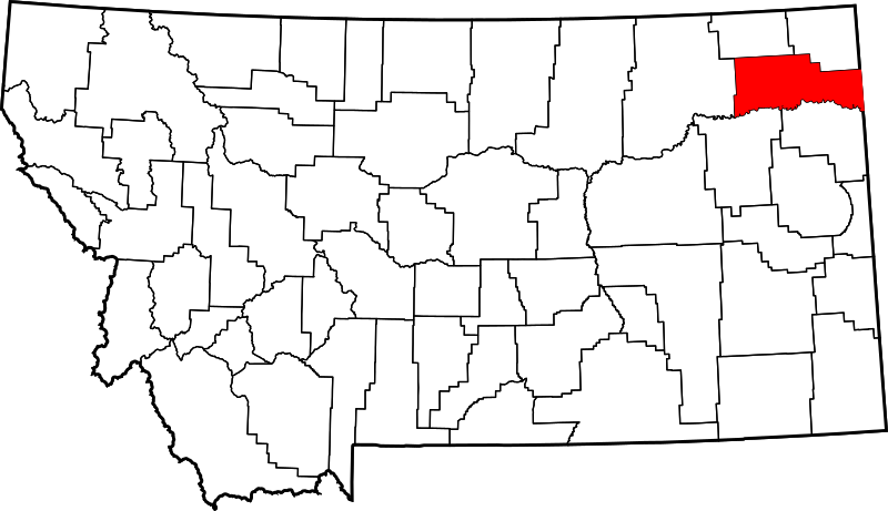 Fil:Map of Montana highlighting Roosevelt County.svg