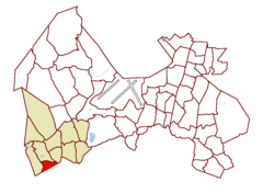 Vandakarta med Tavastberga markerat