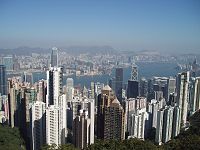 Vy över Hongkong från Victoria Peak