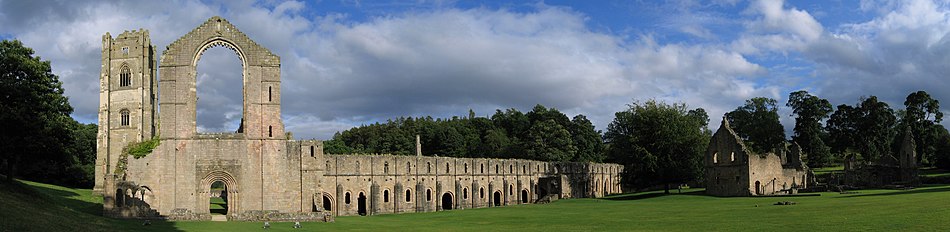 View of Fountains Abbey looking from east to south.