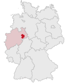 Kreis Paderborns läge i Tyskland