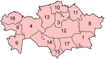 Kazakstans administrativa regioner