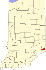 Map of Indiana highlighting Ohio County.svg