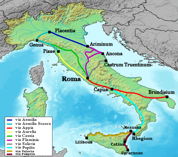 Fil:Map of Roman roads in Italy.png