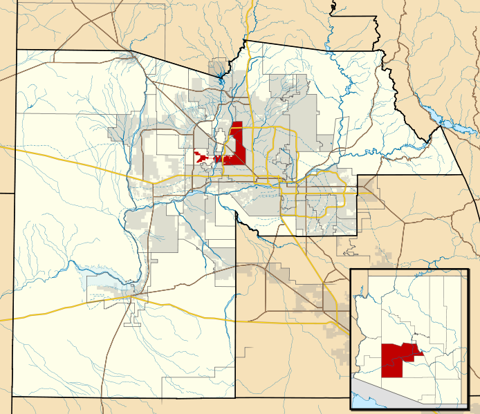 Fil:Maricopa County Incorporated and Planning areas Glendale highlighted.svg
