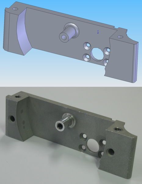 Fil:CAD model and CNC machined part.PNG