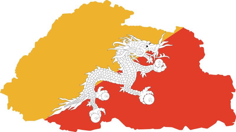 Fil:Flag-map of Bhutan.svg