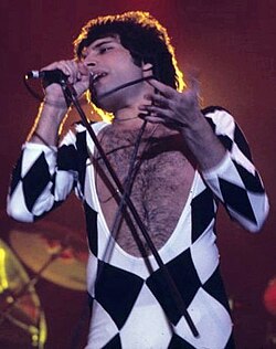 Freddie Mercury live med Queen, 1978.