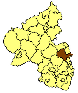 Landkreis Alzey-Worms läge i Rheinland-Pfalz