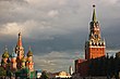 Vasilijkatedralen och Kreml framför Röda torget
