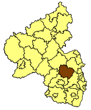 Donnersbergkreis läge i Rheinland-Pfalz