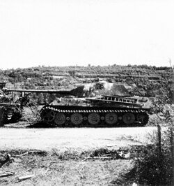Denna stridsvagn tillhör den 503:e Tunga Tank Bataljonen i Normandie.