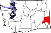 Fil:Map of Washington highlighting Whitman County.svg