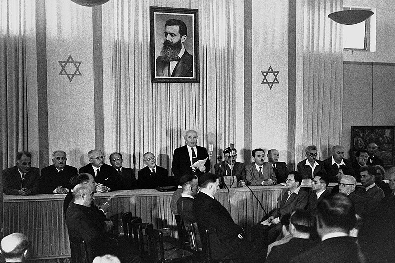 Fil:Declaration of State of Israel 1948.jpg