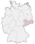 Görlitz i Tyskland (mörkröd)
