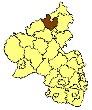 Landkreis Neuweids läge i Rheinland-Pfalz