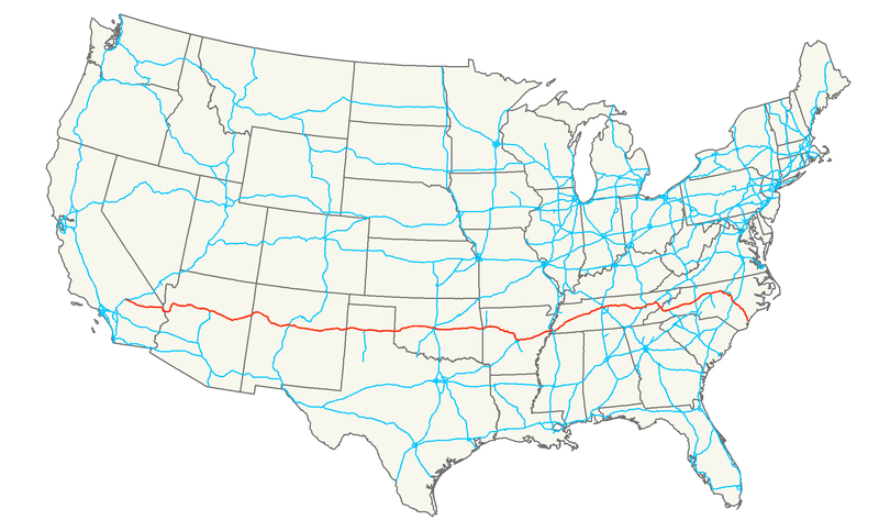 Fil:Interstate 40 map.png