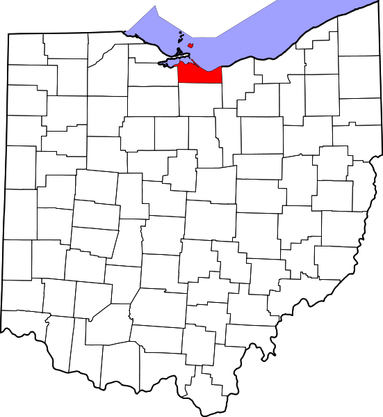 Fil:Map of Ohio highlighting Erie County.svg